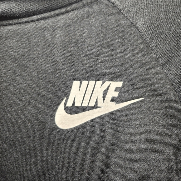 Nike Womens Large Hoodie Black Long Sleeve Cowl Neck Drawstring Stretch - Picture 5 of 9